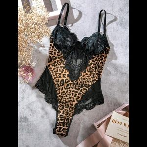 Leopard Lacey Bodysuit🐾🤎